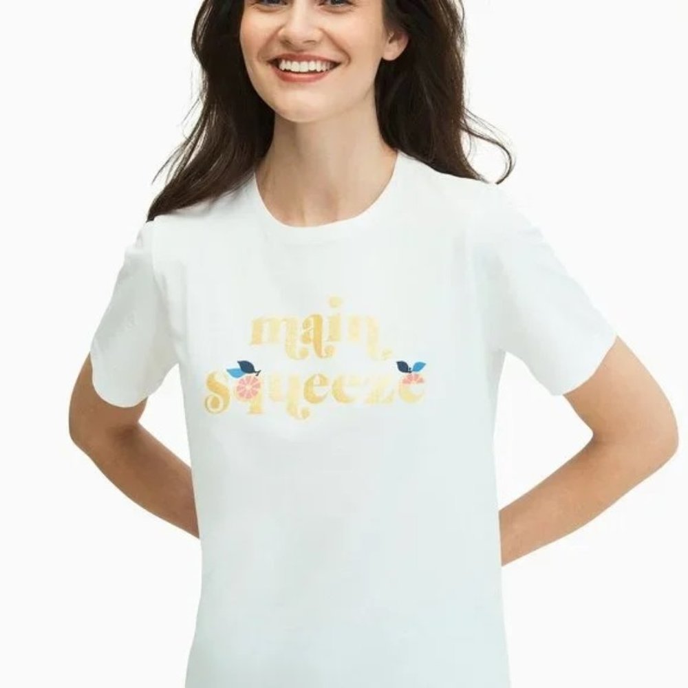 Kate Spade Main Squeeze Lemon Novelty Tee NWT Sz L
